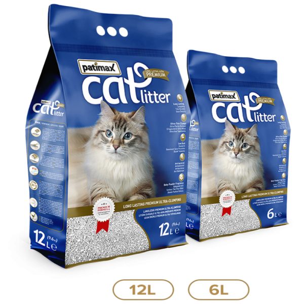 Patimax Ultra Clumping Cat Litter Baby Powder Scent 12 L