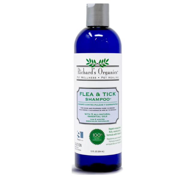 Richard’s Organics Flea & Tick Dog Shampoo – 354 ml Synergy Labs