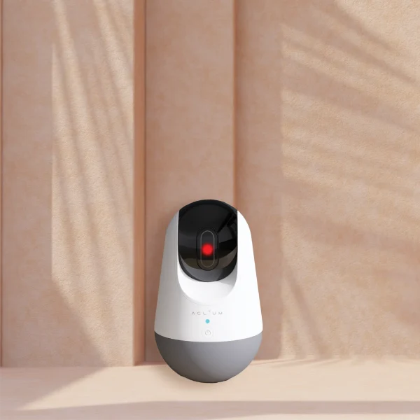 Aclium Gray & White Interactive Tumbler Cat Teaser Toy with Laser