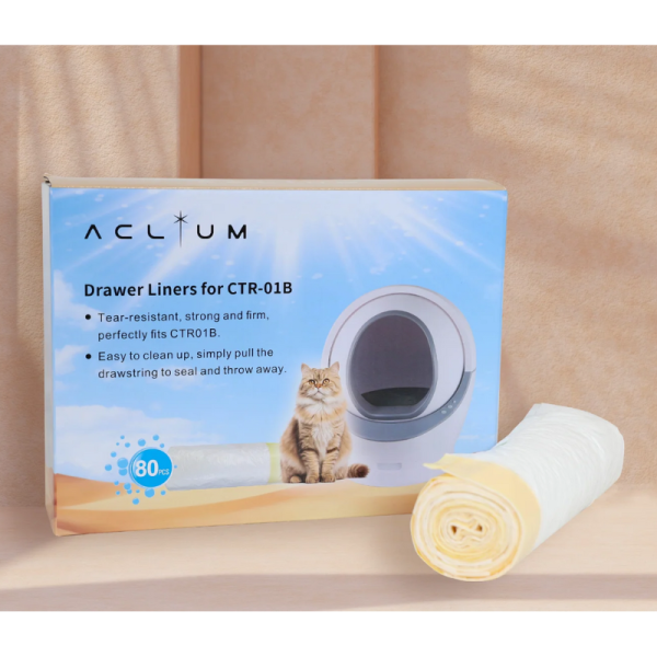 Aclium Drawer Liners – 80pcs for Self-Cleaning Cat Toilet