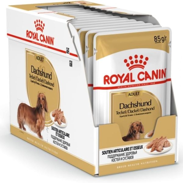 Royal Canin BHN Dachshund Adult Wet Food Pouches Box of 12x85g Breed Health Nutrition Dog Food