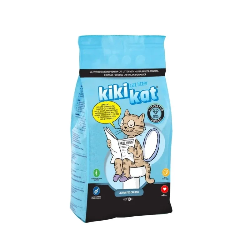 Kiki Kat White Bentonite Clumping Cat Litter with Activated Carbon 10 L