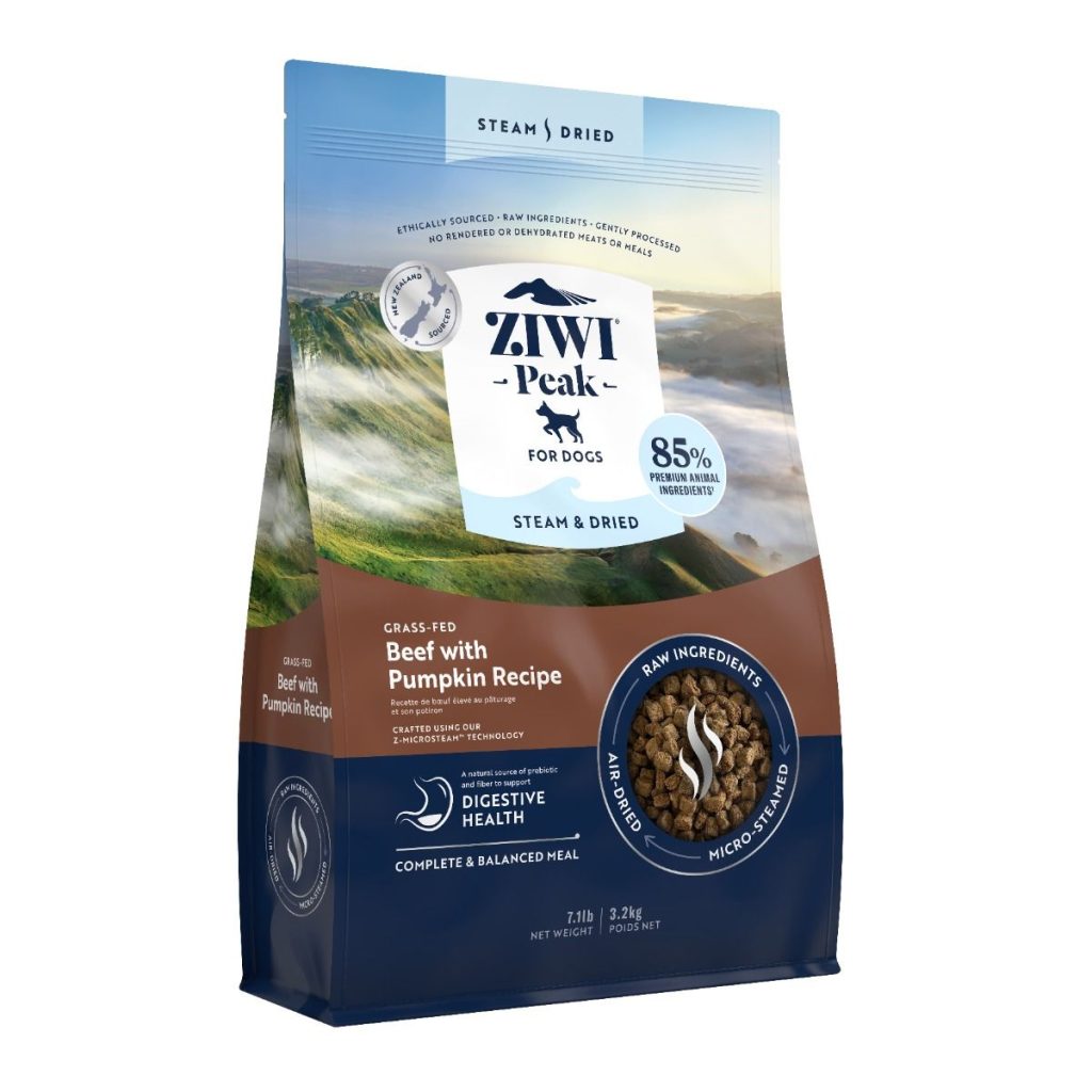ZIWI Peak Steam Dried Beef and Pumpkin Dog Food 3.2kg Bag