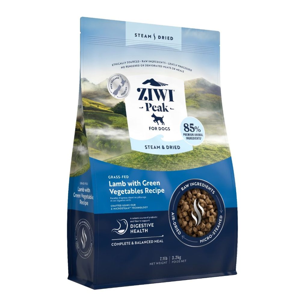 ZIWI Peak Steam & Dried Grass-Fed Lamb with Green Vegetables Recipe Dry Dog Food 3.2