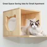 The Pawzee Wooden Cat Wall Shelves are a stylish