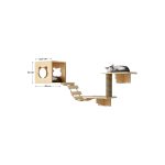 The Pawzee Wooden Cat Wall Shelves are a stylish and functional addition to your home that offers several benefits for your cat. Here’s how they can enhance both your cat's life and your living space: 1. Maximizes Vertical Space: Cats are natural climbers, and they love exploring high places. The Pawzee wooden wall shelves give your cat more vertical space to explore, jump, perch, and relax. This is particularly beneficial in small or crowded spaces where floor space is limited. 2. Encourages Exercise: The shelves allow your cat to move up and down, jump, and stretch, promoting physical activity. These activities help keep your cat fit, toned, and active, especially for indoor cats that might not get as much exercise otherwise. 3. Provides Safe High Perches: Cats love having a high vantage point to observe their environment, feel safe, and watch what’s going on around them. The shelves offer an elevated perch where your cat can rest and observe the world below, which can make them feel more secure and less stressed. 4. Reduces Territorial Conflicts: If you have multiple cats, these shelves can help create distinct spaces for each cat to retreat to. Cats often feel more secure when they have their own space, and the shelves give them a designated high-up area to claim as their own. 5. Mental Stimulation: Climbing and jumping on the shelves provides mental enrichment for your cat, as it requires problem-solving and physical coordination. The variety in height and structure can keep your cat engaged and entertained. 6. Stylish and Space-Saving Design: The wooden design of the shelves is not only functional but also stylish, blending seamlessly with modern home decor. They offer an aesthetic solution for cat owners who want to provide enrichment without cluttering the floor with bulky furniture or cat trees. 7. Reduces Furniture Scratching: Cats like to scratch to mark their territory and stretch their muscles. By providing vertical spaces, the shelves may reduce the need for your cat to scratch furniture, as they have dedicated areas to satisfy these instincts. 8. Supports Natural Behavior: Cats are naturally territorial and enjoy having various places to perch, climb, and hide. The shelves cater to these instincts, giving them an environment that mimics their natural habitat, which can reduce stress and improve their well-being. 9. Improved Interaction with You: Cats often prefer to interact from above, and the shelves allow your cat to be close to you while still feeling secure. This can improve your bond, as your cat can observe your activities and engage with you from their favorite perch. 10. Easy to Install and Maintain: Pawzee wooden shelves are designed for easy installation and are typically easy to clean. Depending on the design, they can be mounted securely on your walls, providing a long-lasting solution for your cat’s climbing needs. Overall: The Pawzee Wooden Cat Wall Shelves are an excellent way to enrich your cat’s environment by giving them a space to climb, explore, and relax. They not only promote physical and mental health but also improve the relationship between you and your cat, while maintaining a sleek, stylish look in your home.