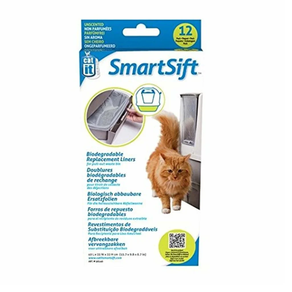 Catit SmartSift Replacement Liners – 12-Pack for Pull-Out Waste Bin