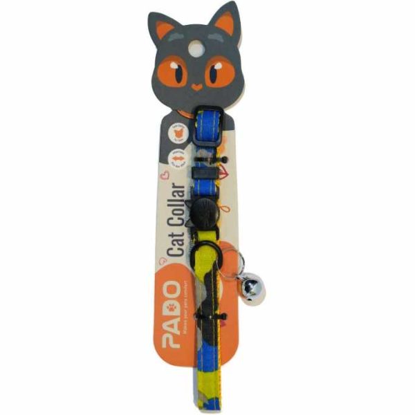 Pado Cat Collar 61 adjustable 10mm x 18-28cm with safety buckle and bell