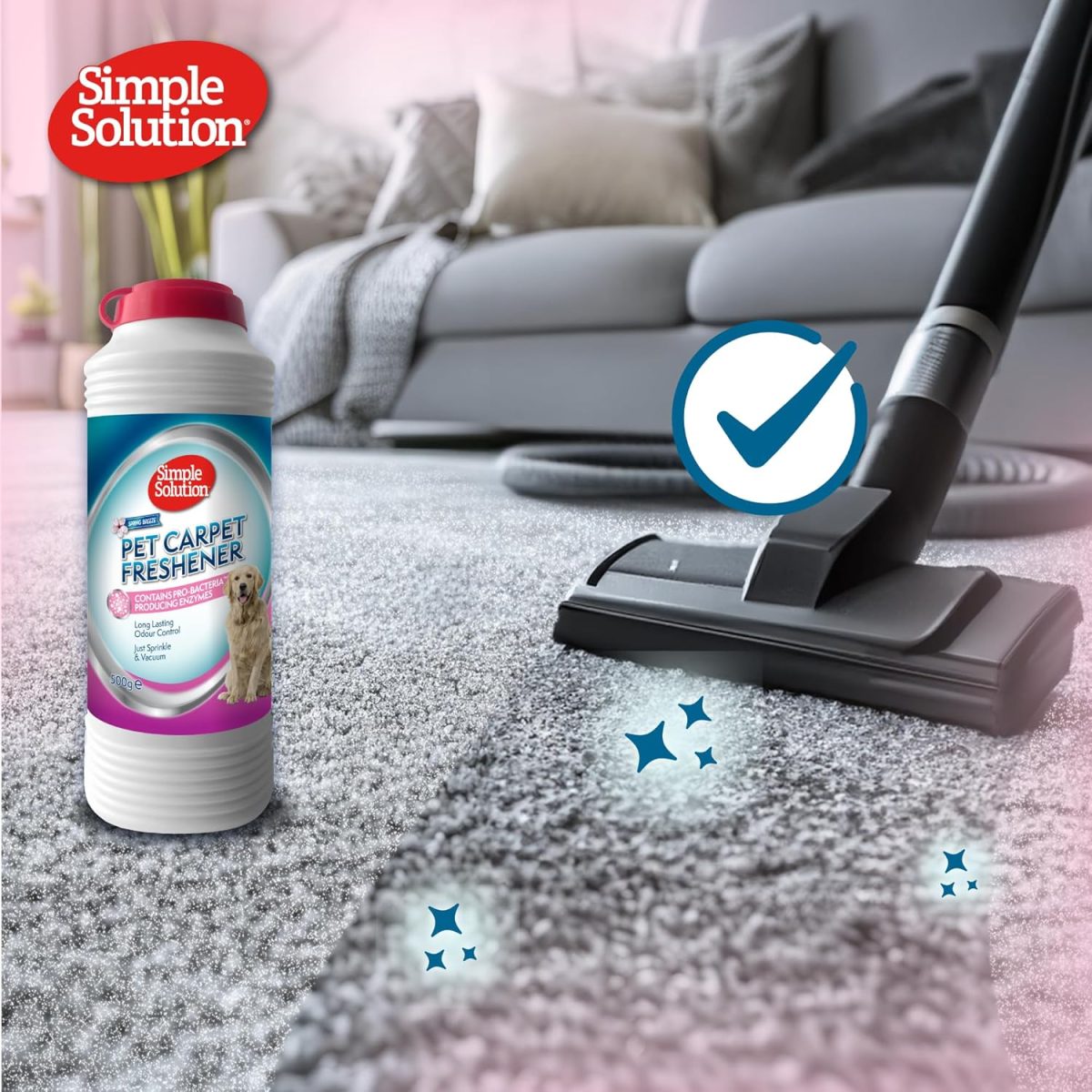 Simple Solution Pet Carpet Freshener Spring Breeze 500g to neutralize pet odors and freshen carpets