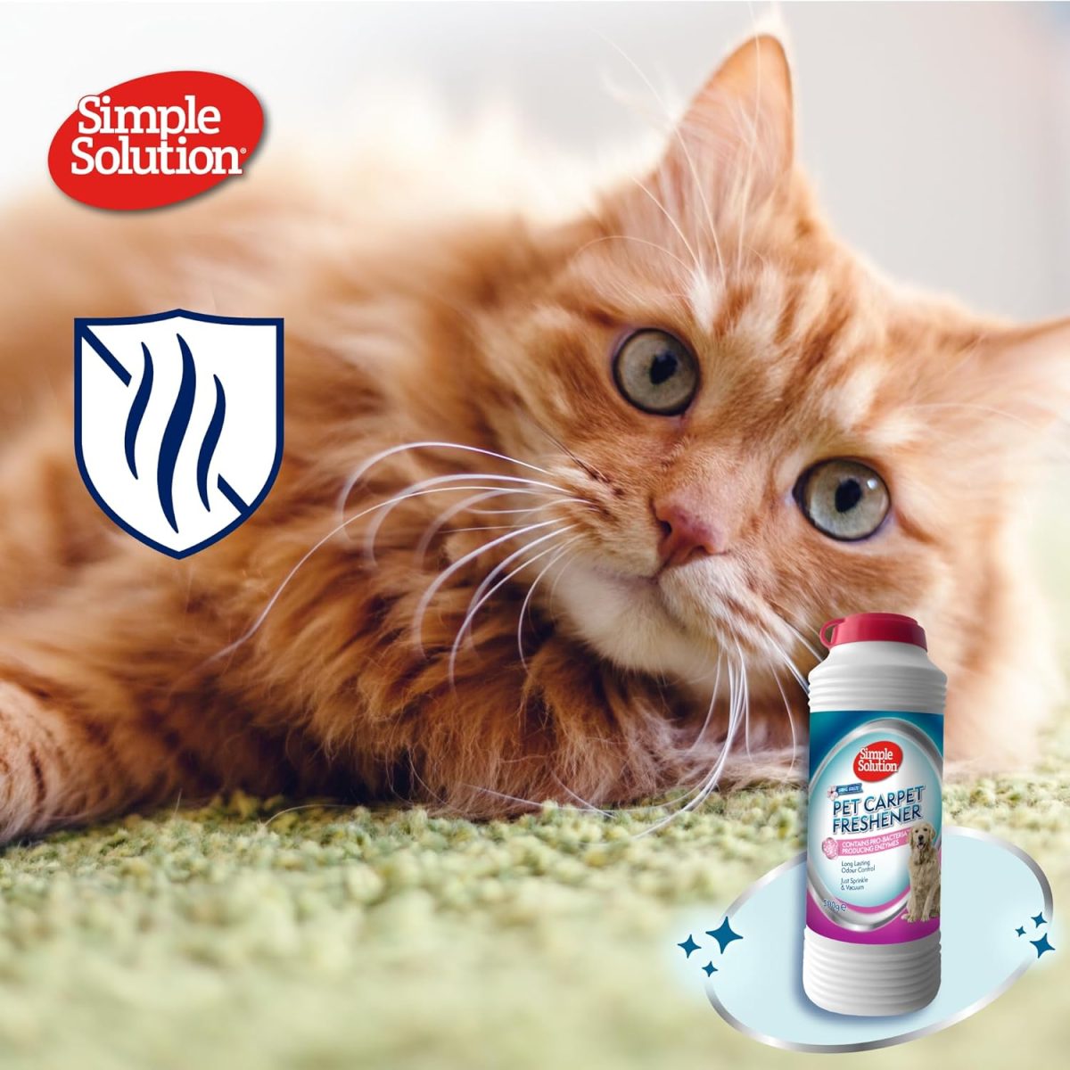 Simple Solution Pet Carpet Freshener Spring Breeze 500g to neutralize pet odors and freshen carpets