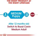 Royal Canin Medium Puppy Dry Dog Food 4kg – Complete nutrition for medium breed puppies, supporting growth, immunity, digestion, and healthy development.