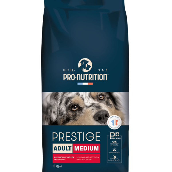 Pro Nutrition Prestige Dog Adult Medium 15Kg – Complete Nutrition