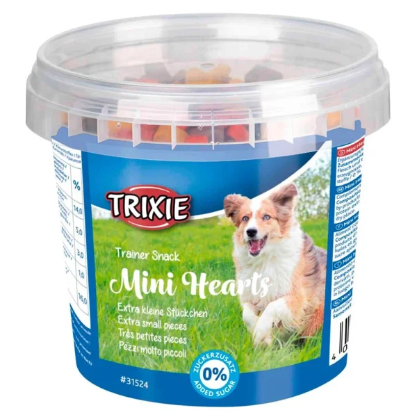 Trixie Trainer Snack Mini Hearts Dog Treats 200G – Resealable Box with Heart-Shaped Treats