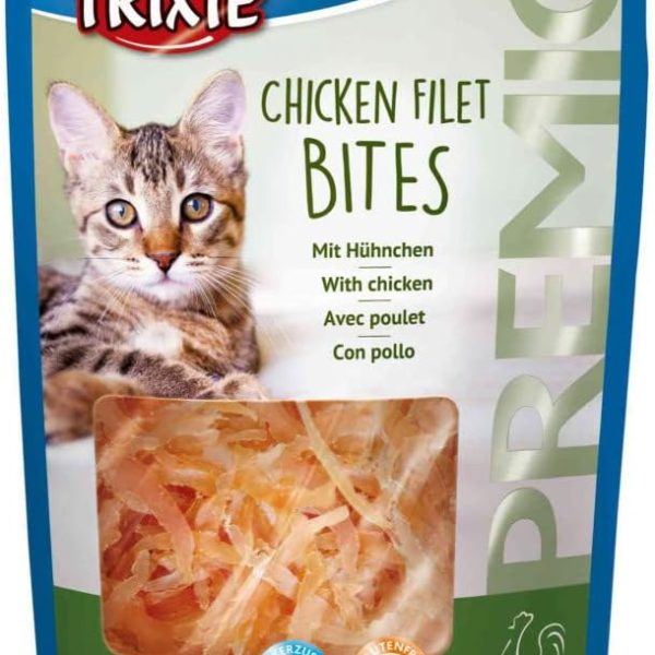 Trixie Premio Bites Chicken Fillets Cat Treats 50g – High-Protein, Grain-Free Snack