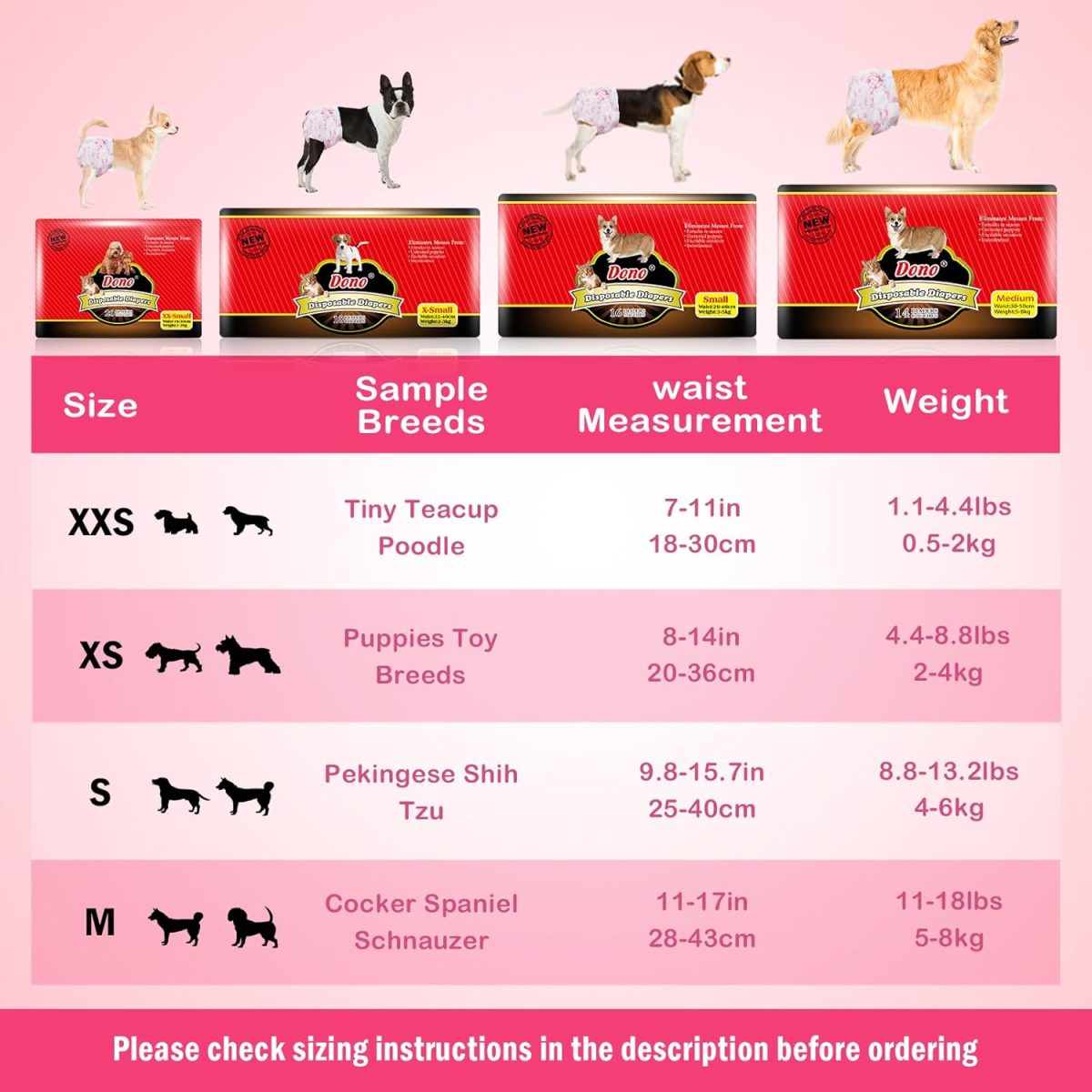 female dog diapers