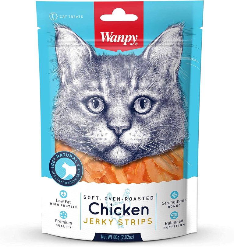Wanpy Chicken Jerky Cat Treats 80g – Grain-Free High Protein this for dog actually
