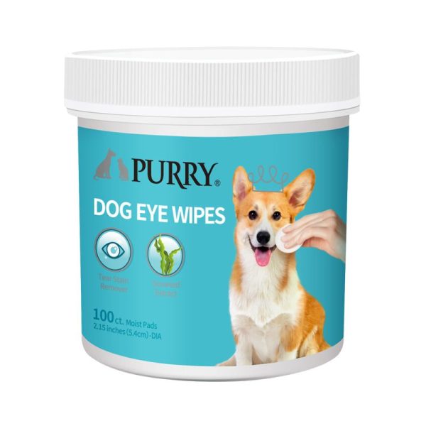 Purry Eye Wipes for Dogs 100ct Gentle Tear Stain Remover