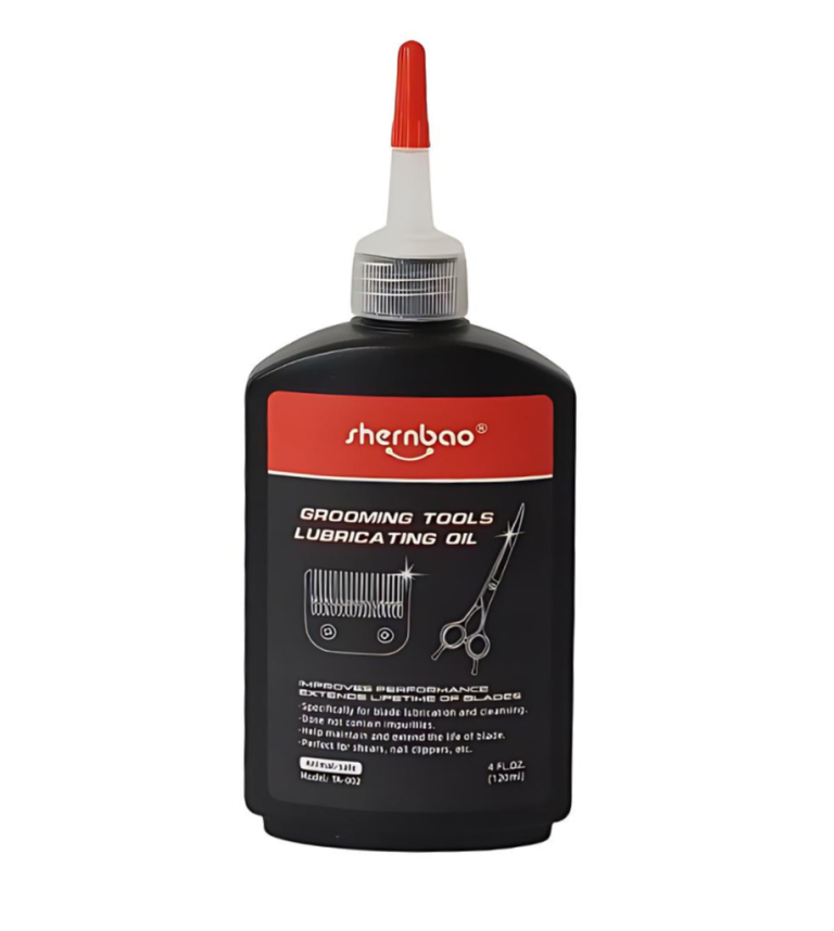 Shernbao Lubrication Oil 120ml – Premium maintenance oil for grooming tools, ensuring smooth operation and extended tool life.