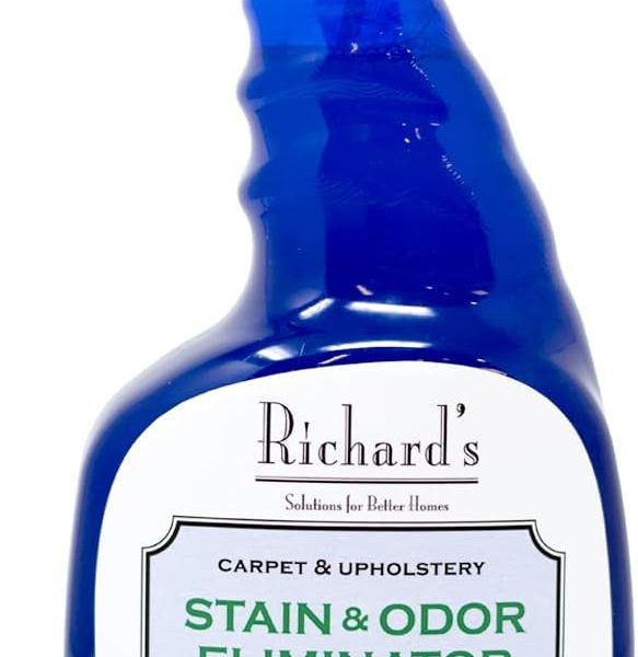 Synergy Labs Richard's Organics Carpet & Upholstery Stain Remover 946ml – Natural Enzyme Cleaner