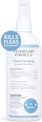 Synergy Labs Veterinary Formula Flea & Tick Spray 237ml – Long-Lasting Protection for Dogs