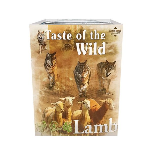 Taste of the Wild Lamb Wet Dog Food 390g Tray – Grain-Free, High Protein with Vegetables