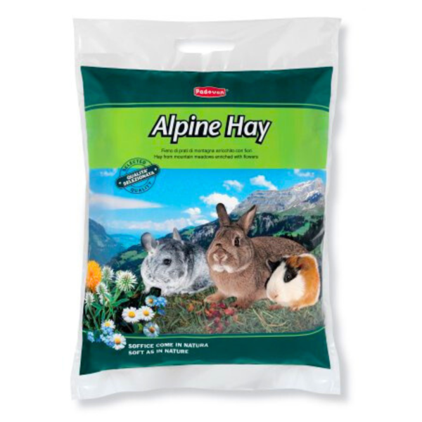 Padovan Alpine Hay 700g for rabbits, guinea pigs, and hamsters