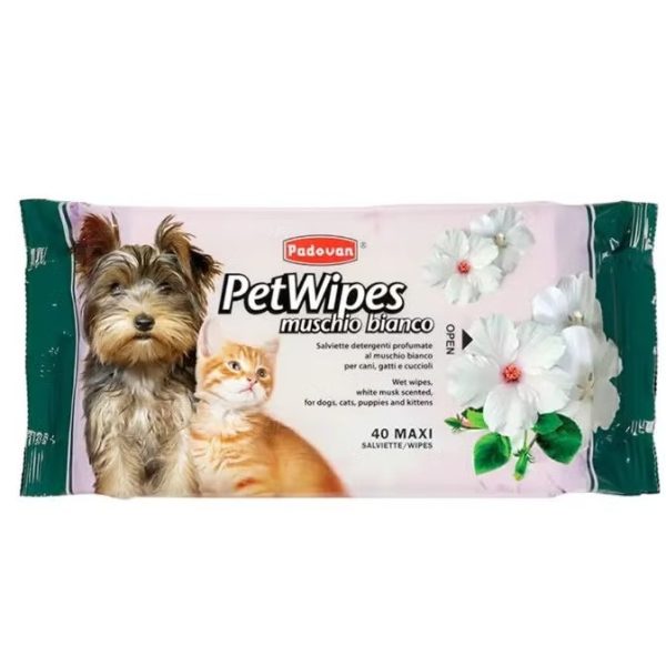 Padovan Pet Wipes White Musk 40 Wipes for pets