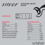 Schesir Silver Mousse & Fillets Senior Cat Wholefood Chicken & Duck 70g in a can, premium wet food for older cats.