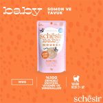 Schesir Baby Cat Can Multipack Mousse & Fillets - Chicken With Salmon & Chicken Liver 165g