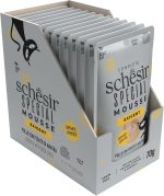 Schesir Special Mousse Exigent Cat Food – Chicken with Duck Liver 70g, natural and grain-free mousse for picky cats.
