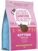 Schesir Born Carnivore Grain Free Kitten Dry Cat Food Chicken & Egg 1.25kg