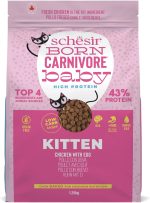 Schesir Born Carnivore Grain Free Kitten Dry Cat Food Chicken & Egg 1.25kg