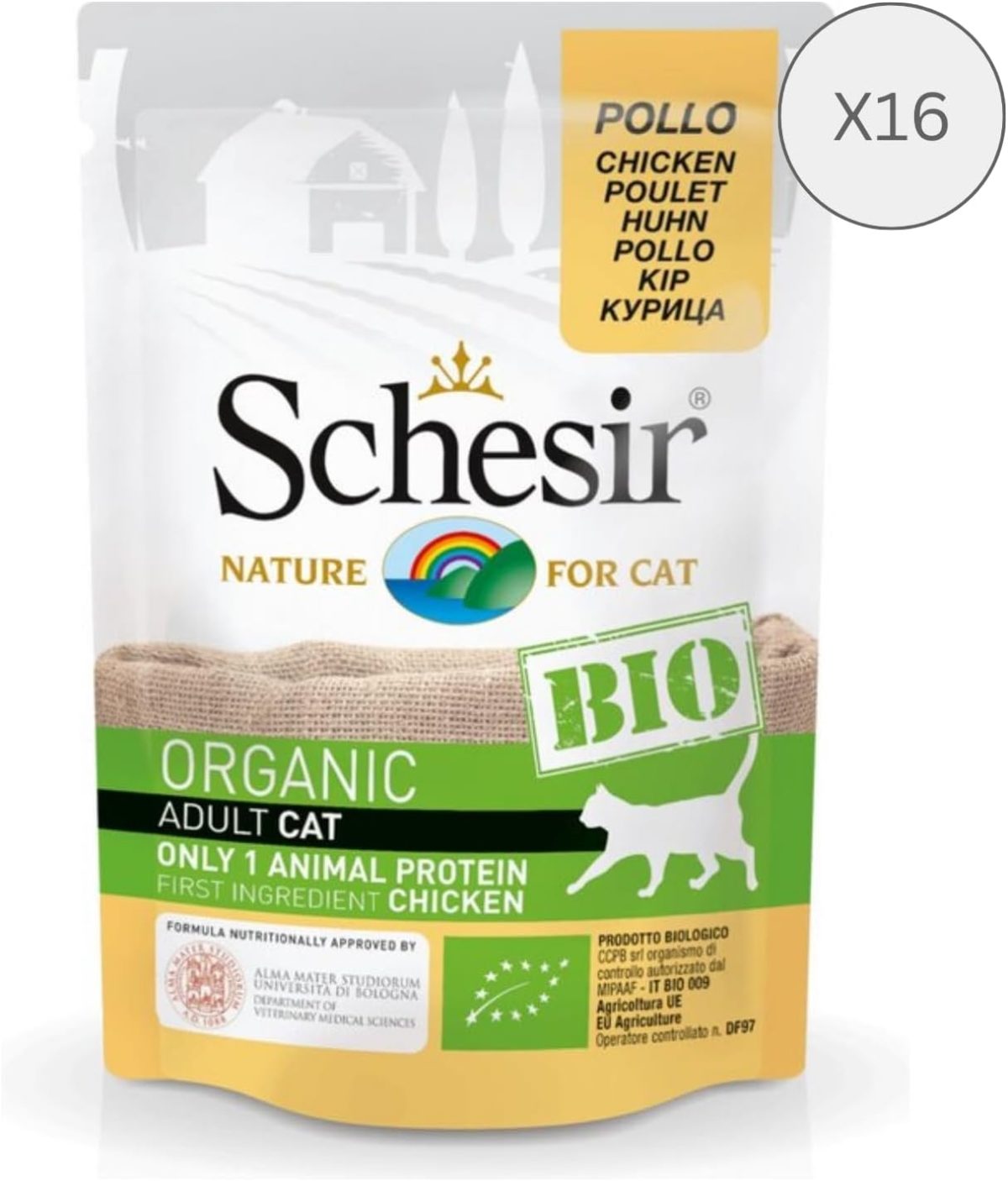 Schesir Bio Chicken Cat Food 85g organic certified
