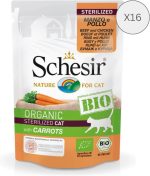 Schesir Bio Organic Beef and Chicken Cat Food with Carrots 85g