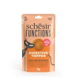 Schesir Functions Cat Pouch Digestive Topper Pumpkin With Wheat Grass 40g natural fiber support for cat digestion.