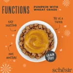 Schesir Functions Cat Pouch Digestive Topper Pumpkin With Wheat Grass 40g natural fiber support for cat digestion.