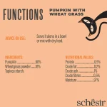 Schesir Functions Cat Pouch Digestive Topper Pumpkin With Wheat Grass 40g natural fiber support for cat digestion.