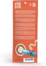 Schesir Stix Cat Treats Salmon Cream 6x15g – creamy natural salmon treats in convenient sachets for cats.