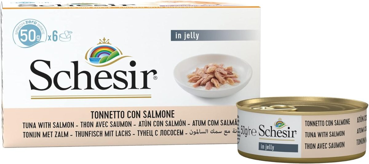 Schesir Cat Multipack Can Wet Food-Tuna with Salmon 300g – Natural Cat Food