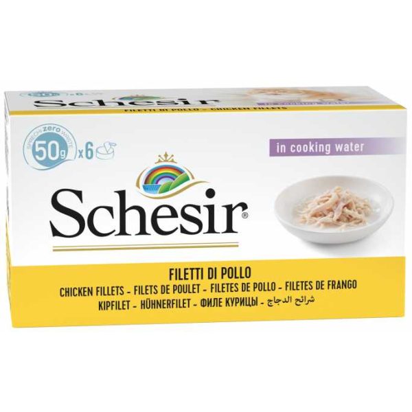 Schesir Cat Multipack Can Wet Food-Chicken Rice Natural Style 6x50g