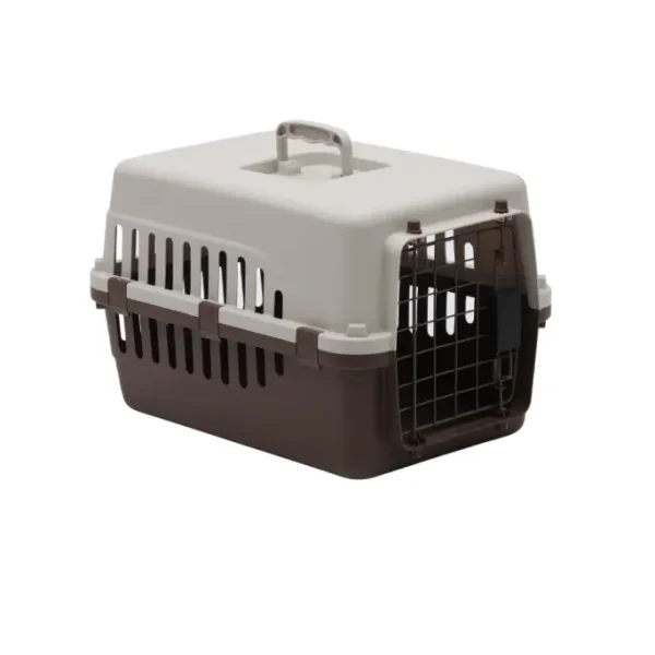Pet Mode Plastic Pet Carrier 500x350x350mm with top and front doors for cats and small pets