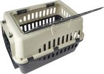 Pet Mode Plastic Pet Carrier 50x35x32cm with top and front doors for cats and small dogs