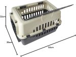 Pet Mode Plastic Pet Carrier 50x35x32cm with top and front doors for cats and small dogs