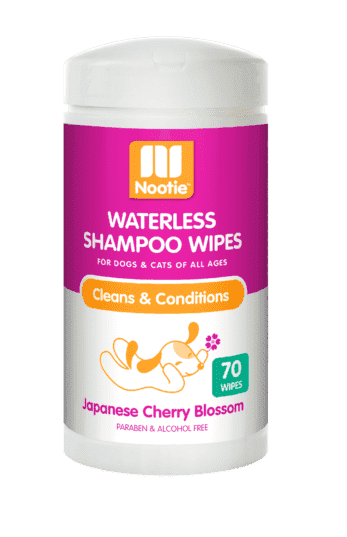 Nootie Waterless Shampoo Wipes for Dogs – Japanese Cherry Blossom – 70 Count