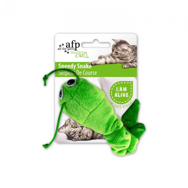 Speedy Snake Green Cat Toy – Interactive Crinkle & Catnip Fun