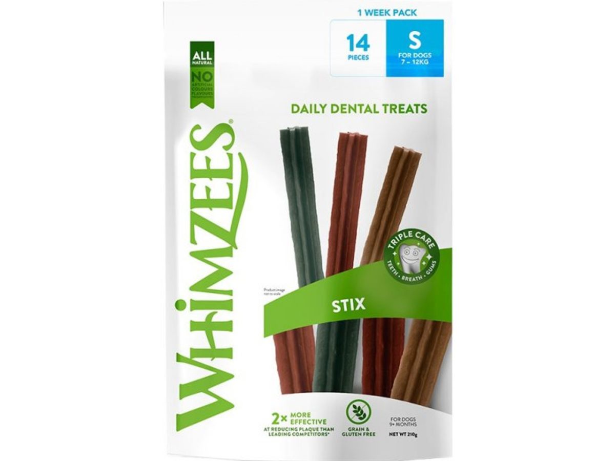 Whimzees Stix Small Dog Dental Chews 14-pack – natural grain-free oral care for small dogs