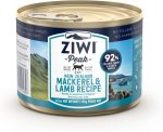 ZIWI Peak Cat Food Mackerel & Lamb Wet Recipe 185g