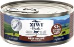 ZIWI Peak Beef Recipe Wet Cat Food 85g can with natural ingredients