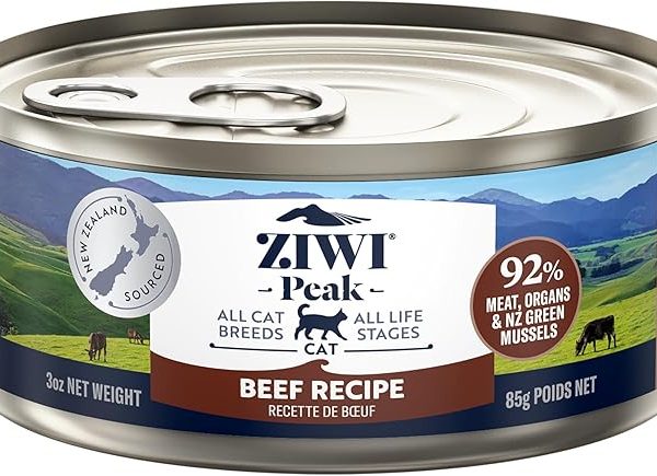 ZIWI Peak Beef Recipe Wet Cat Food 85g can with natural ingredients