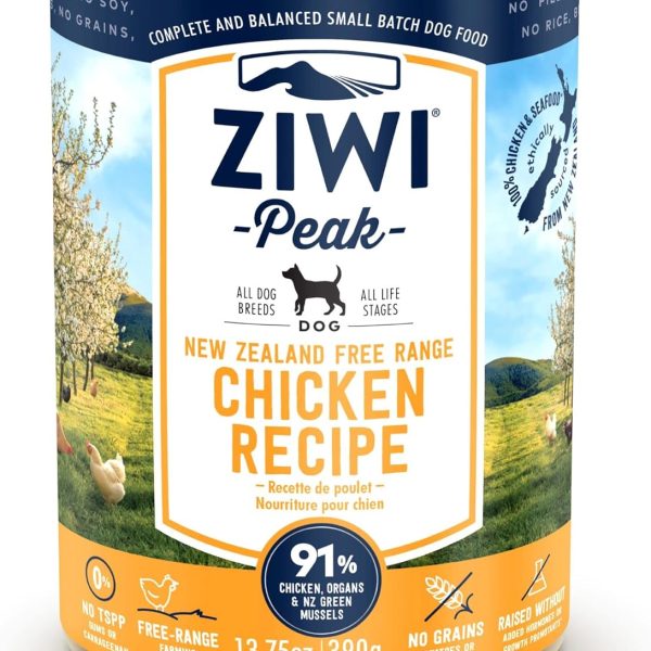 ZIWI Peak Chicken Recipe Wet Dog Food 390g can – premium grain-free dog food from New Zealand